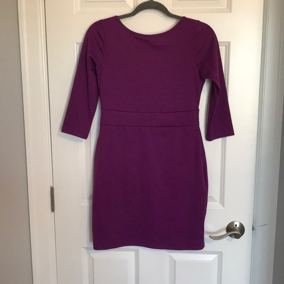 Green Envelope Dresses & Skirts - Purple shift dress scoop back zipper detail NWT.